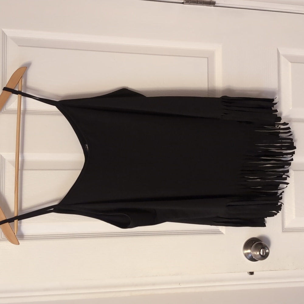 Shein Curve frilly Black top